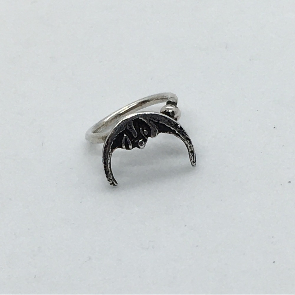 Moon FAKE nose ring sterling